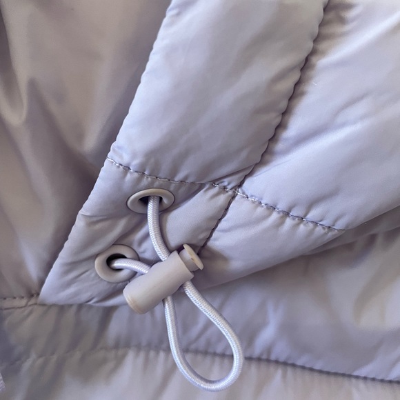 Zara water repelllent cropped lila lavender puffer hoodie jacket - Picture 8 of 12